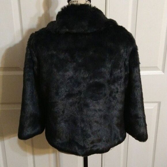 Vigoss faux fur coat Black Md Vintage Classy Party Y2k - Picture 6 of 11